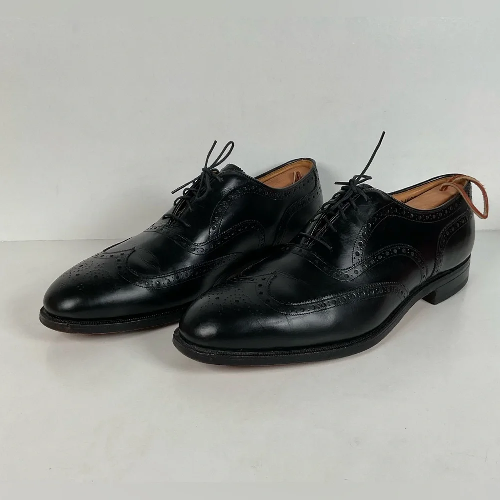 Vintage Johnston Murphy Oxford Shoes | USA Made | Classic Black | Men’s 12 D